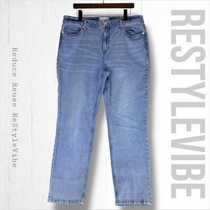 DEAR JOHN Women’s Size 33 Denim Jeans Blaire Straight Style Stretch High Rise